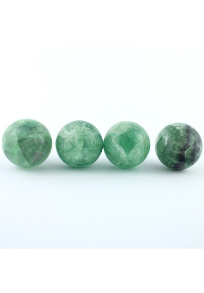 Sphere of Mixed Green Purple Fluorite 3 cm Crystal Mineral Stone Ball