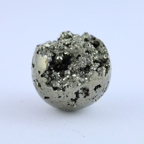 * MINERALS * Pyrite Sphere 180 Gr 46 mm Collectibles Stones Crystals