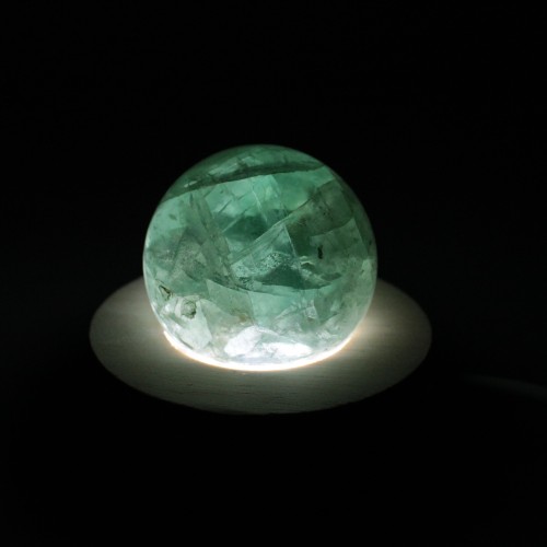 Sphere of Mixed Green Purple Fluorite 3 cm Crystal Mineral Stone Ball