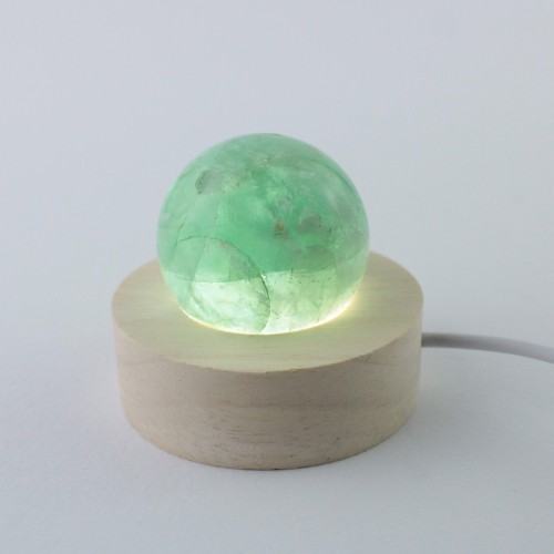 Sphere of Mixed Green Purple Fluorite 3 cm Crystal Mineral Stone Ball