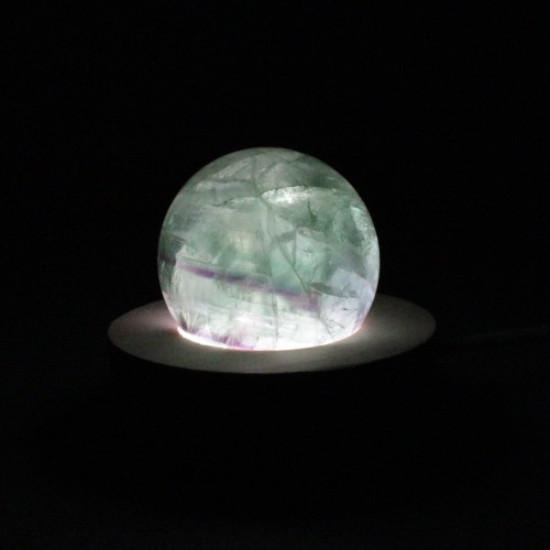 Sphere of Mixed Green Purple Fluorite 3 cm Crystal Mineral Stone Ball