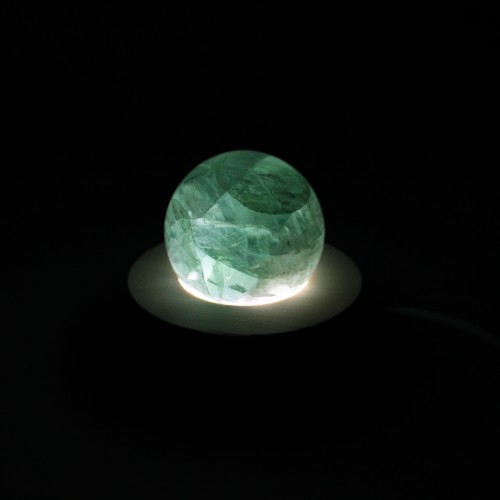 Sphere of Mixed Green Purple Fluorite 3 cm Crystal Mineral Stone Ball