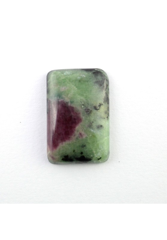 Cabochon rettangolare Ruby Zoisite Anyolite Rubino 2,7 x 1,8 cm Burattato Macramè Gioielli