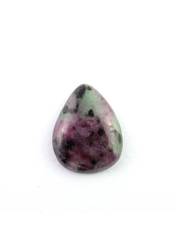 Cabochon goccia Ruby Zoisite Anyolite 2x1,7 cm Rubino Burattato Macramè Gioielli Ciondolo