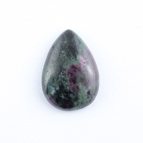 Cabochon goccia Ruby Zoisite Anyolite 24x17 mm Rubino Burattato Macramè Gioielli Ciondolo