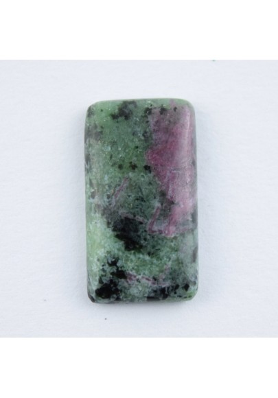 Cabochon Rettangolare Anyolite Ruby Zoisite Rubino 26x14x4 mm Burattato Macramè Gioielli
