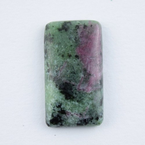Cabochon Rettangolare Anyolite Ruby Zoisite Rubino 26x14x4 mm Burattato Macramè Gioielli
