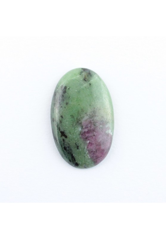 Cabochon Ovale Ruby Zoisite 5,4 gr Anyolite Rubino Burattato Macramè Gioielli