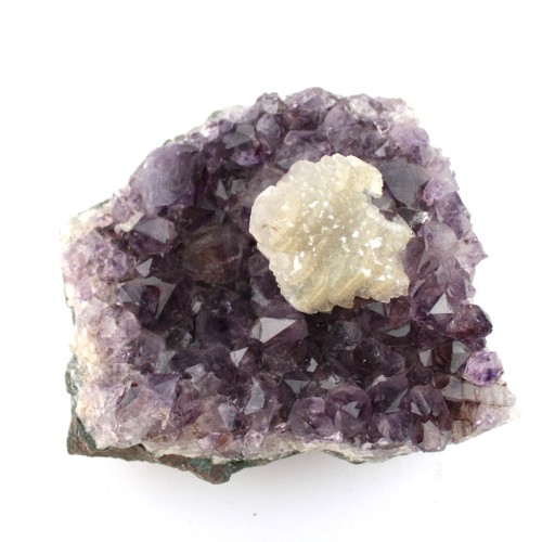 Drusa Amethyst with amorphous formation of calcite 2,5 Kg Brazil Minerals Collectibles-1