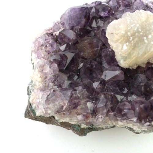 Drusa Amethyst with amorphous formation of calcite 2,5 Kg Brazil Minerals Collectibles-2