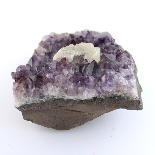 Drusa Amethyst with amorphous formation of calcite 2,5 Kg Brazil Minerals Collectibles-7
