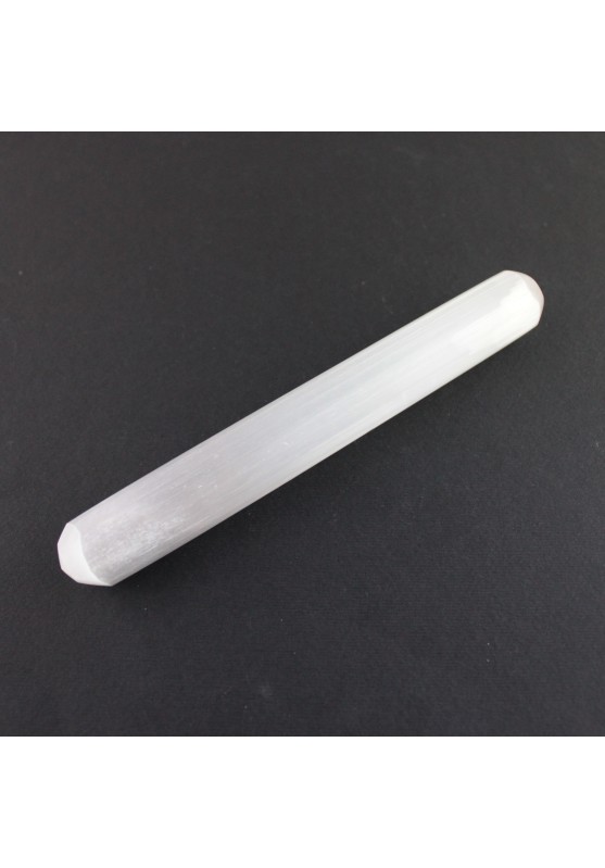 MASSAGGIATORE in SELENITE senza punta Pietra degli Angeli Minerali Cristalloterapia