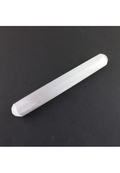 MASSAGGIATORE in SELENITE senza punta Pietra degli Angeli Minerali Cristalloterapia