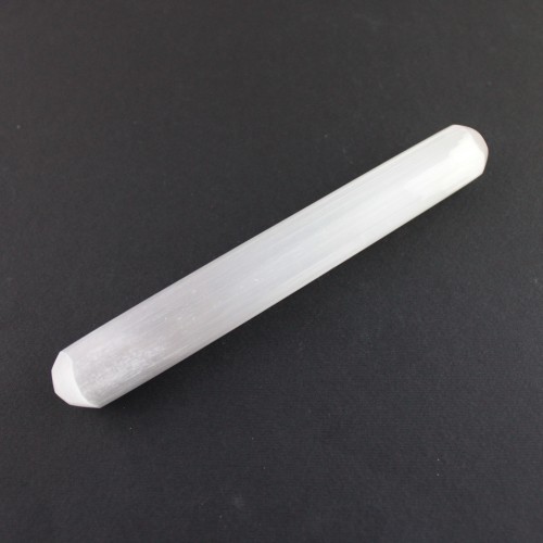MASSAGGIATORE in SELENITE senza punta Pietra degli Angeli Minerali Cristalloterapia