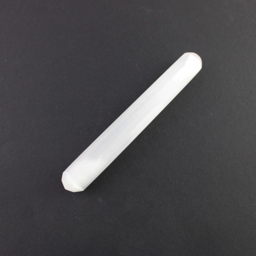 MASSAGGIATORE in SELENITE senza punta Pietra degli Angeli Minerali Cristalloterapia