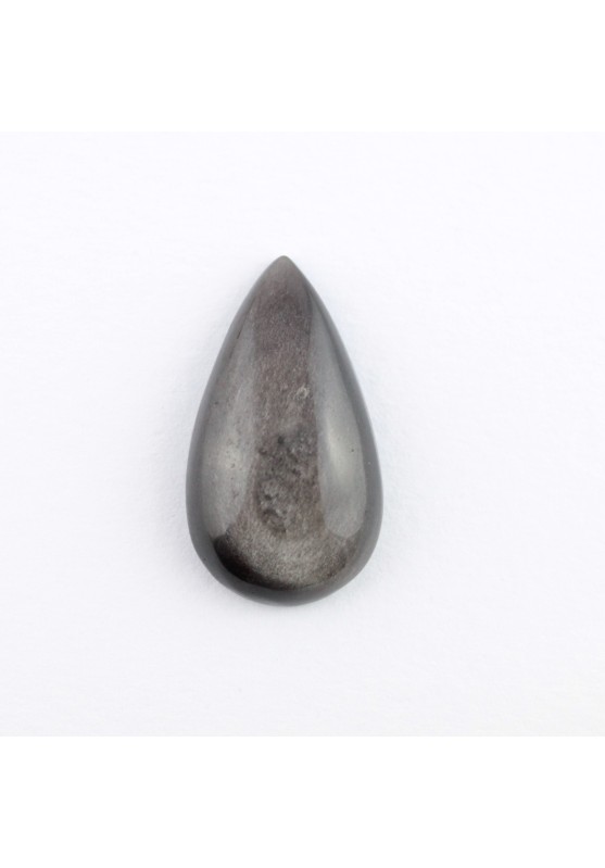 Cabochon Drop Silver obsidian Tumbled Macrame Jewels Artisan pendant