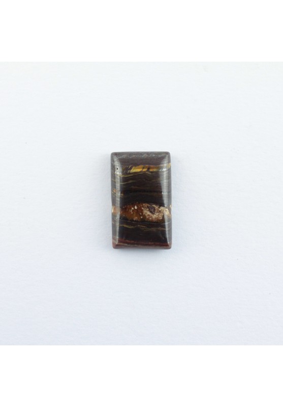 Cabochon Rettangolare TIGRE di FERRO 2x1,2cm Grande Occhio di Tigre + Ematite + Diaspro Gioielli Macramè Artigianato-1