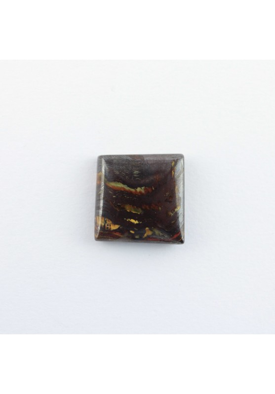 Cabochon Quadrato TIGRE di FERRO 2,1x2,1cm Occhio di Tigre + Ematite + Diaspro Gioielli Macramè Artigianato-1