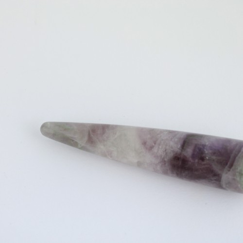 Massaggiatore PUNTA Fluorite Mista Viola Verde Collezionismo Cistalloterapia A+