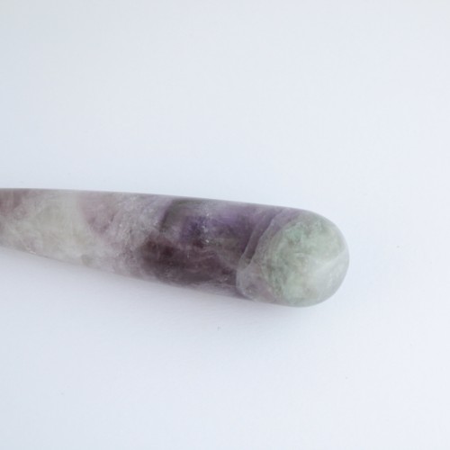 Massaggiatore PUNTA Fluorite Mista Viola Verde Collezionismo Cistalloterapia A+