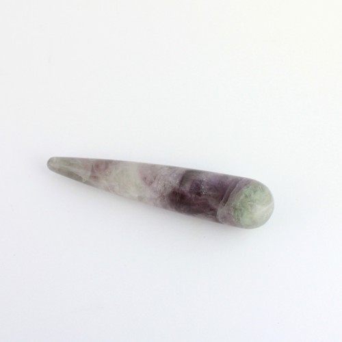 Massaggiatore PUNTA Fluorite Mista Viola Verde Collezionismo Cistalloterapia A+