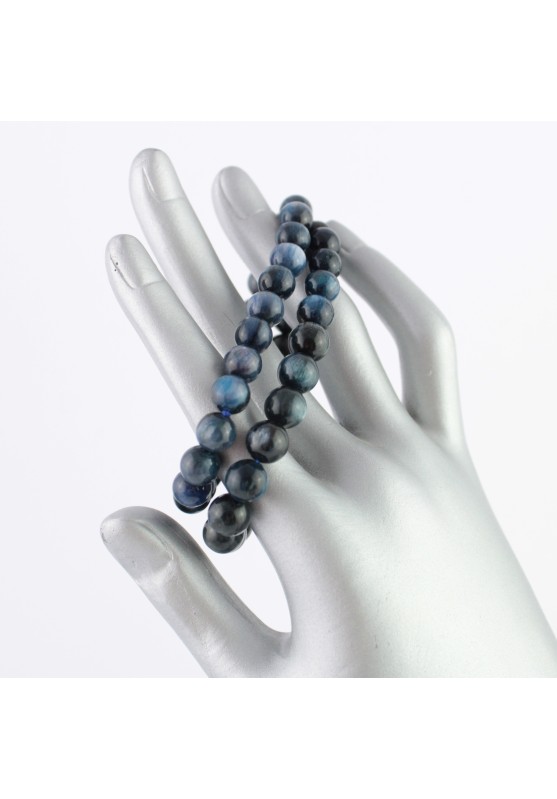 Bracelet KYANITE Tumbled Sphere 7mm High Quality Crystal Healing Zen A+