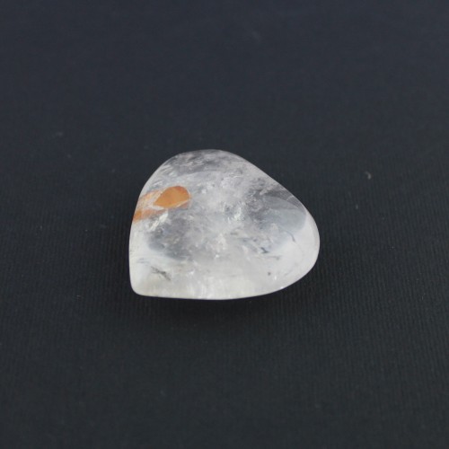 COEUR en QUARTZ HYALIN avec inclusion de massage minéral Reiki