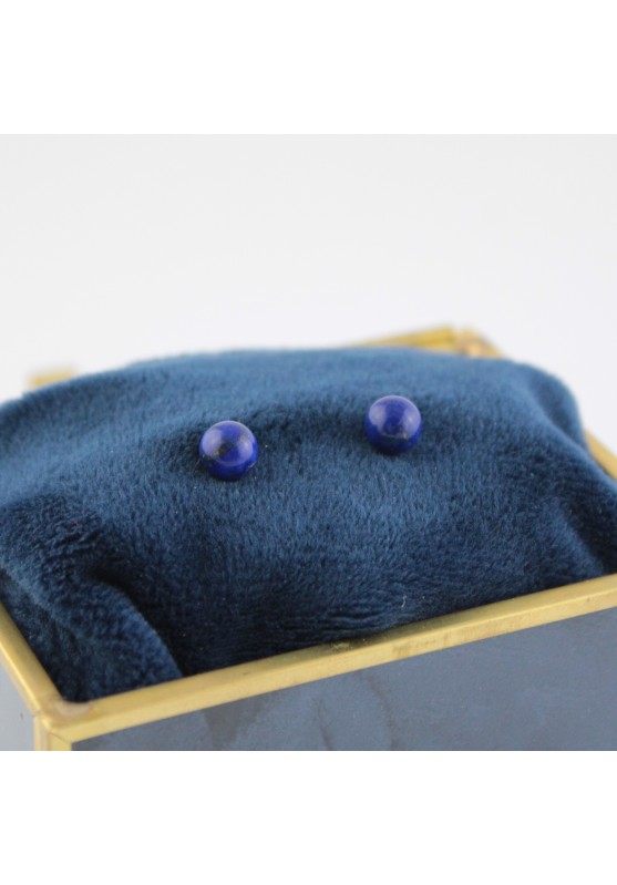 Boucles d'oreilles Sphère LAPISLAZULI 6 mm Paire Bijoux Minéraux