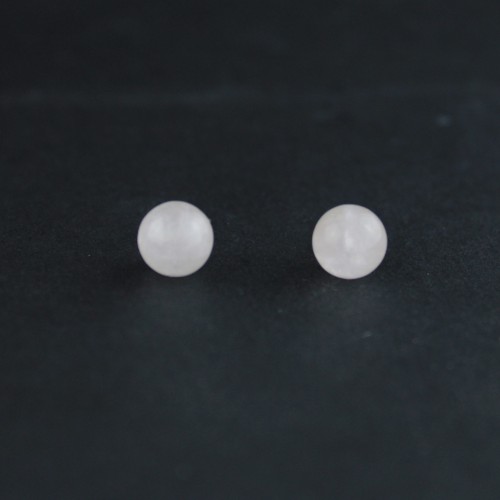 ORECCHINI Quarzo Rosa Sfera 8mm Gioielli Minerali Chackra