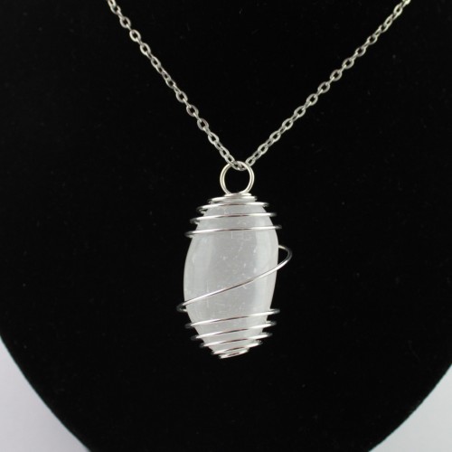 Ciondolo SELENITE - TORO Zodiaco Spirale Placcato Argento Regalo A+