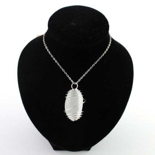 Ciondolo SELENITE - TORO Zodiaco Spirale Placcato Argento Regalo A+