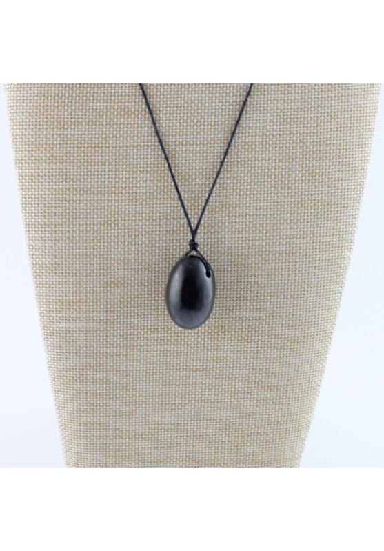 Olive Shungite Pendant Tumbled Minerals Crystal Therapy Protection Charcoal Jewelry