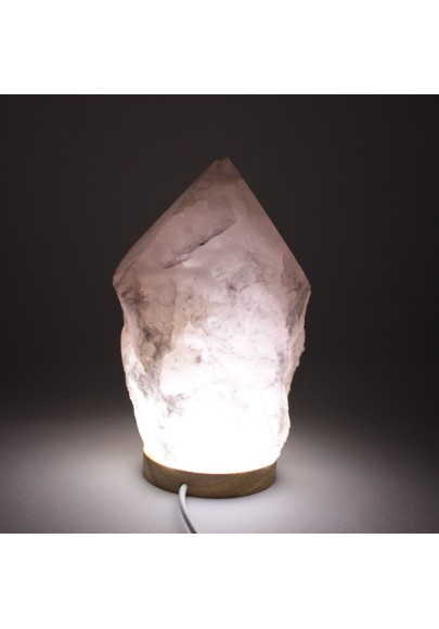 Lampe PUNTA en Quartz Rose Haute Qualité décor Chakra Mineraux Mobilier-1