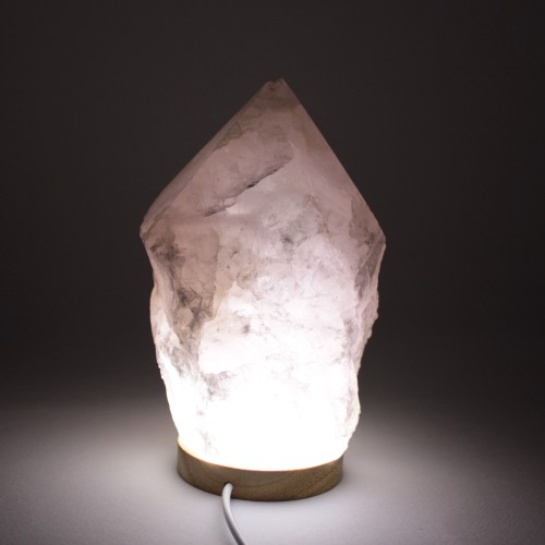 Lampe PUNTA en Quartz Rose Haute Qualité décor Chakra Mineraux Mobilier-1