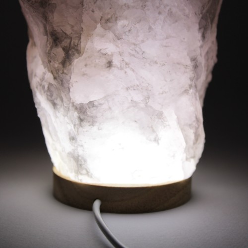 Lampe PUNTA en Quartz Rose Haute Qualité décor Chakra Mineraux Mobilier-3
