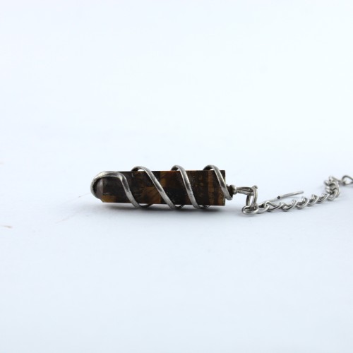 Filter for Tea and Herbal Infusions Obelisk Pendant in Tiger's Eye Handcrafted in Detail-4