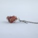 Steel Herbal Tea Infuser Filter with CORNELIAN Agate Pendant handcrafted Mounted Spiral Zen-4