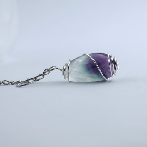 Filtre à Thé et Tisane Avec Pendentif FLUORITE spirale artisanal Zen-3