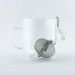 Infuseur à tisane en acier Pendentif Spirale HYALINO QUARTZ Cristal de Roche Montè à la main Zen-1