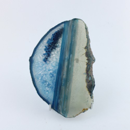 belle tranche de agate BLEU Transparent Objets de collection Cristal thérapie