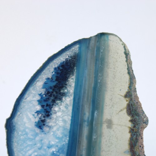 belle tranche de agate BLEU Transparent Objets de collection Cristal thérapie