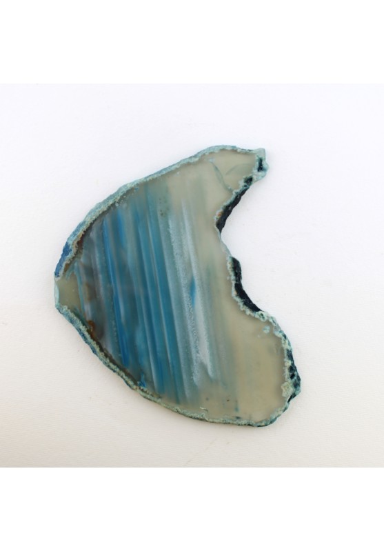 Ottima Fetta di AGATA Blu Celeste Trasparente Minerali Collezionismo Arredamento