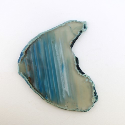 Génial tranche de agate BLEU CÉLESTE Transparent Minéraux Objets de collection Meubles