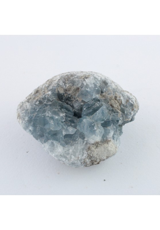 * MINERALI * GRANDE Geode di CELESTINA MADAGASCAR Azzurra Cristalloterapia 362g