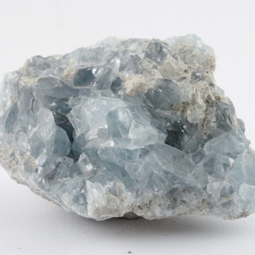 MINERALS * CELESTITE Crystal Geode MADAGASCAR Rough Specimen 480gr