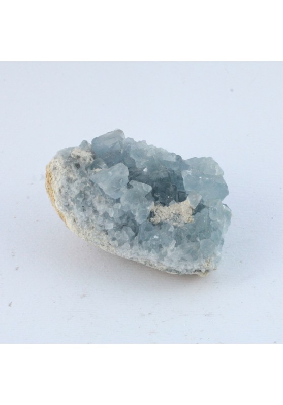 * MINERALI * CELESTINA MADAGASCAR Geode Drusa Azzurra Cristalloterapia 186gr