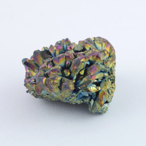 Beautiful Drusa par AQUA AURA Rainbow Cluster Ialine Gold Tips 112gr A+
