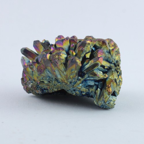 Beautiful Drusa par AQUA AURA Rainbow Cluster Ialine Gold Tips 112gr A+