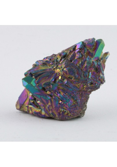 Cluster Aqua Aura Punte Riflessi Arcobaleno Cristalloterapia Arredamento 92 gr
