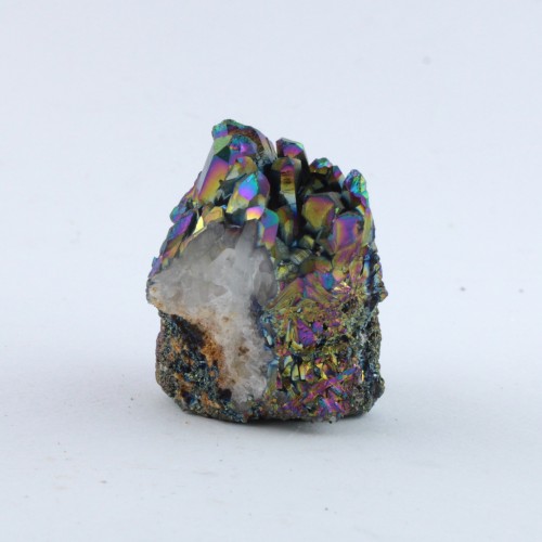 Cluster Aqua Aura Punte Riflessi Arcobaleno Cristalloterapia Arredamento 92 gr